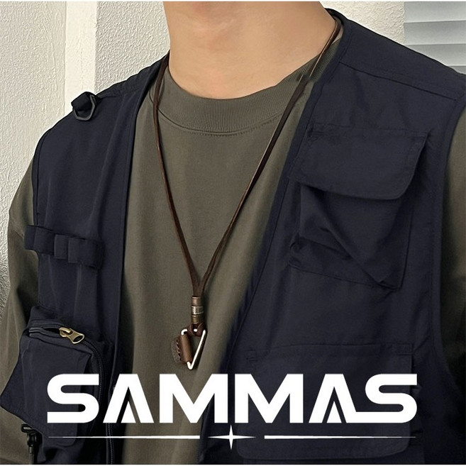 SAMMAS 日式Vintage皮革項鍊 可調節皮繩長鍊