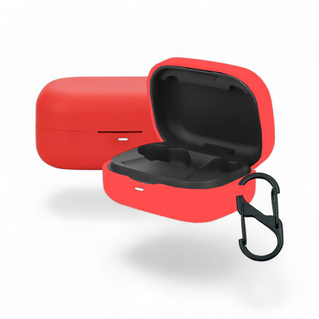 GRAYCO 뱅앤올룹슨 BEOPLAY EX 전용 실리콘 컬러 슬림핏 일체형 케이스 + 키링, RED, 1개