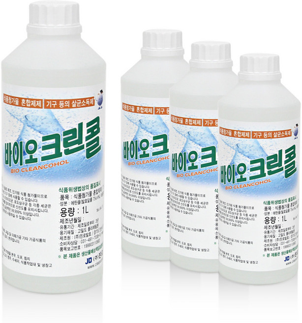 진로발효 바이오 크린콜 살균소독제, 1L, 4개
