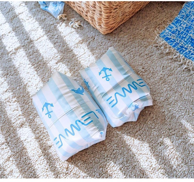 루아리브 팔튜브 물놀이 수영장 워터파크 암튜브 성인 어린이 KC인증, 화이트앤블루, 1세트