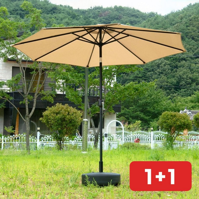 파라솔 반자동 비치 정원 휴대용 그늘 2 7M 야외 해변 차양, TGF 반자동파라솔 고정물통