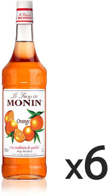 모닌 오렌지 시럽, 1L, 6개