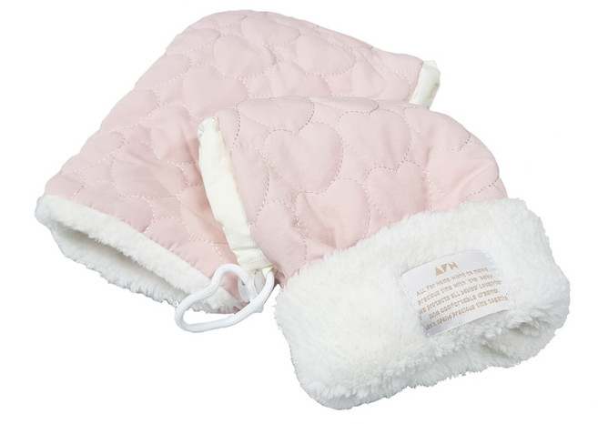 데일리쇼핑 킥보드 자전거 장갑 핸드워머 핸드머프 장갑 핸들커버 악세사리 토시 커버, 핑크, 1세트