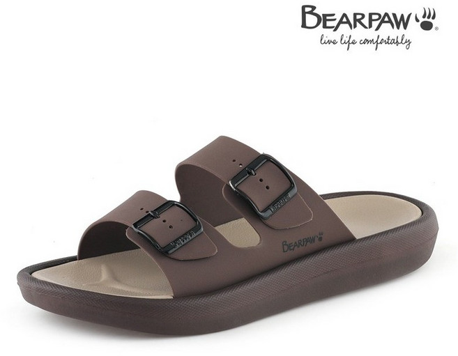 베어파우 남성 슬리퍼 브라운베이지 469393