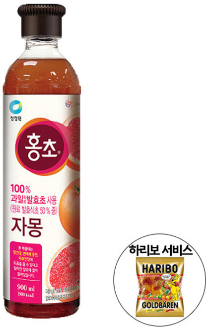 홍초 자몽 900ml + 하리보 골드베렌 10.8g 증정 흑초 식초 미초 감식초 탄산수 쁘띠첼, 1개