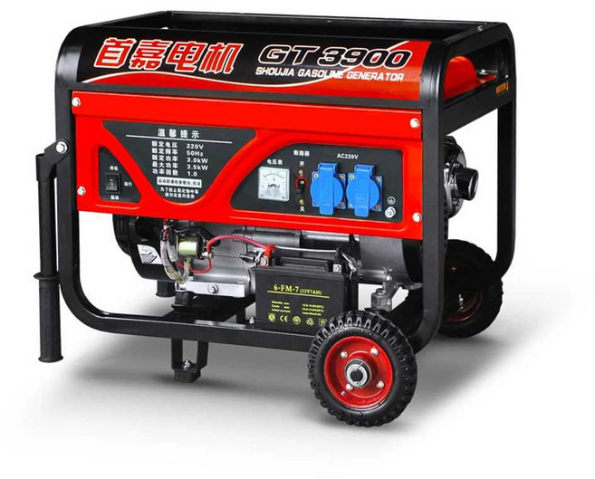 무소음발전기 자가 저소음 발전기 휴대용 전기 캠핑, 4000W 듀얼 스타트 다중 연료 220V, 1개