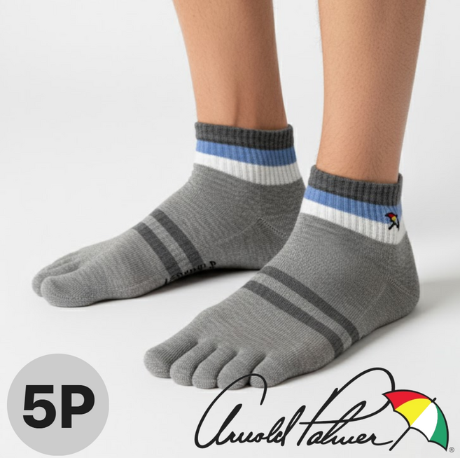 아놀드파마 남성용 캐주얼 두꺼운 양말 투웨이 단목 5켤레