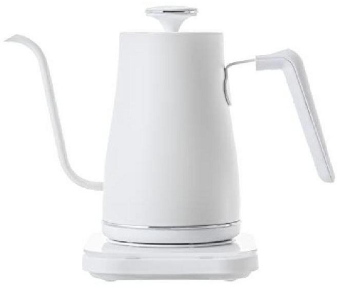 야마젠 전기 주전자 0.8L 드립 케틀 온도 조절 보온 자동 전원 끄기, 2) 고성능 유형, 화이트