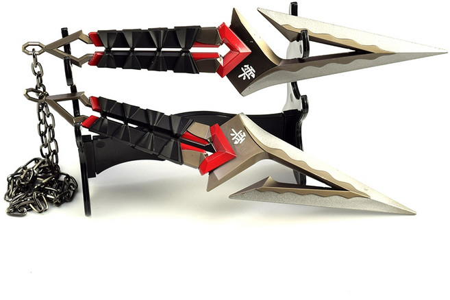 발로란트 근접무기 쿠로나미 단검 쌍날 쿠나이 블레이드 VALORANT, 레드 22cm, 1개