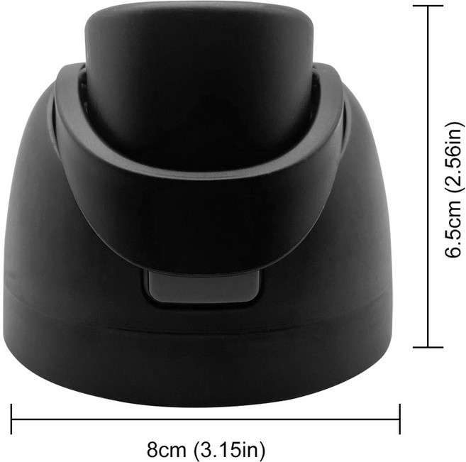 Owala 교체 캡용 원터치 물병 상단 뚜껑 누출 없음 단추 스포츠 병 빨대 Freesip용 플립 뚜껑, 1개, Black