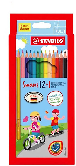 STABILO 思筆樂 Swans 油性色鉛筆, 1個, 1組