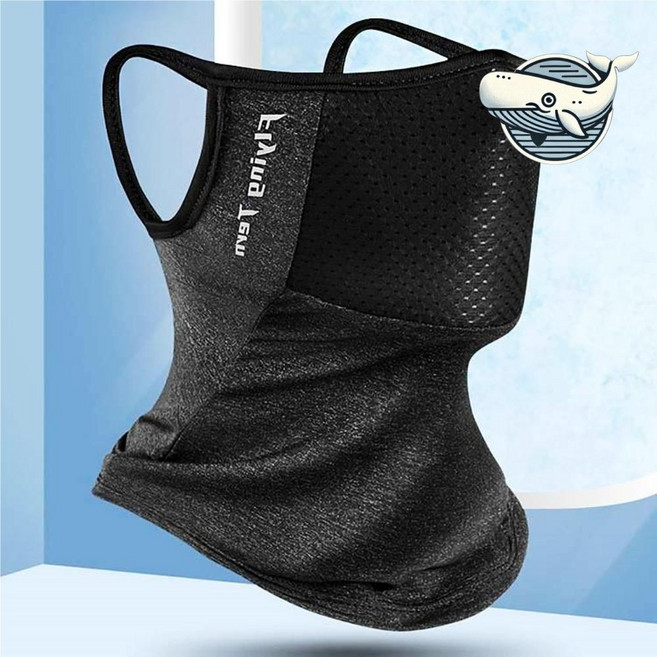 네이팡 스탠다드 에어홀 남녀공용 자외선 차단 스포츠 운동 안면 입체 쿨링 마스크, 다크그레이