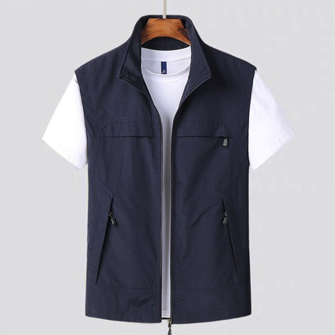 선빛 남성용 데일리 간절기 무지 포켓 수납 토젠 조끼