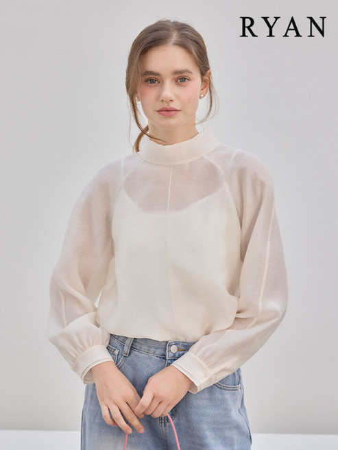 26신상 텐셀 타이 블라우스 659836