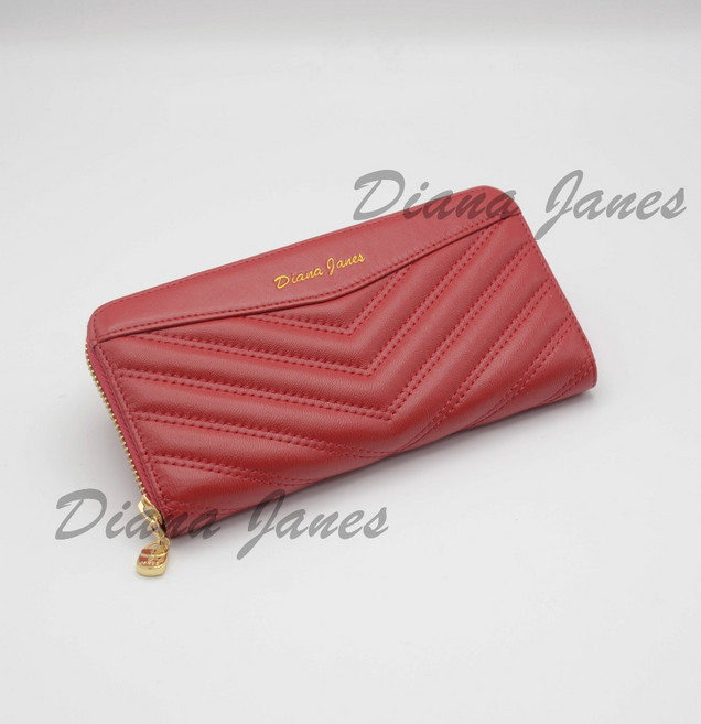 Diana Janes 小羊皮拉鍊長夾 - 4色