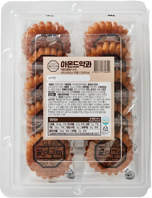 꿀이구마 아몬드 약과 10p, 400g, 1개