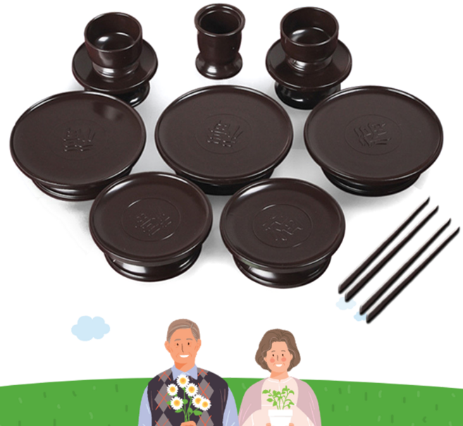 명절 설날 산소 성묘 제사 휴대용 제기 그릇 세트 14P, 2세트, 1개