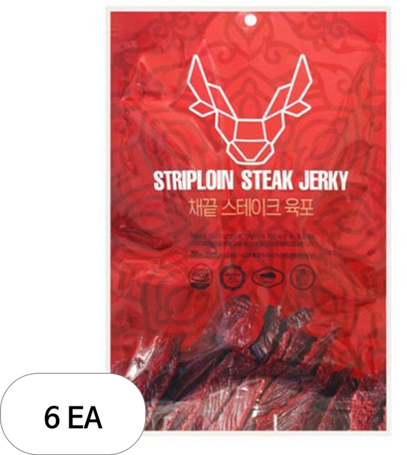 항진축산 채끝 스테이크 육포, 6개, 200g