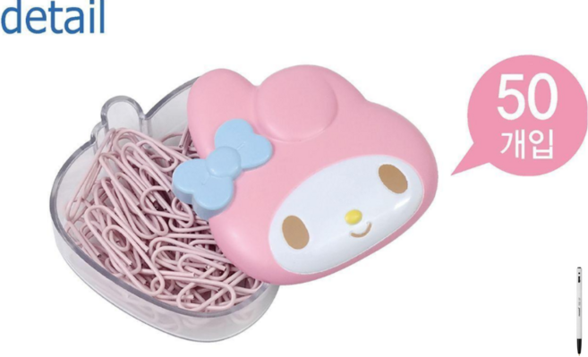 산리오 마이멜로디 컬러클립 예쁜클립 50개입 모나미볼펜무료증정, 1통