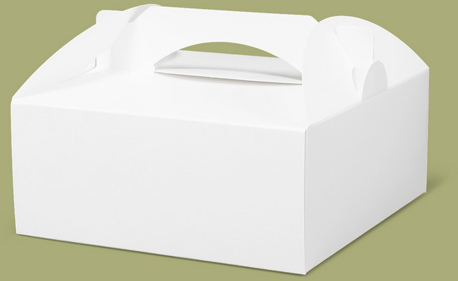 제이팩토리 선물포장 파운드 화이트 무지 손잡이 롤케이크상자 롤케익박스 2호, 모네뜨왈2호, 50세트