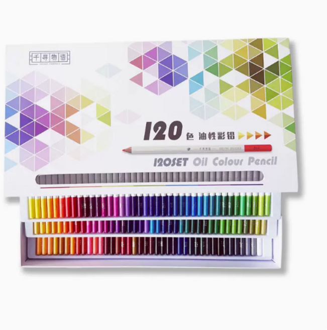 Seeing Essence 유성 색연필 3.3mm 코어 풍부한 안료 드로잉 스케치 쉐이딩에 이상적 36 72/120, 01 120 clors