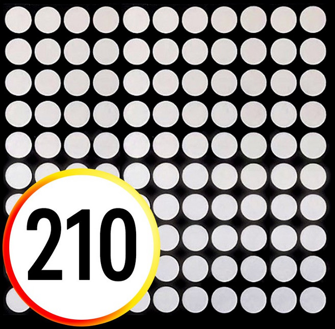 깔끔조아 강력부착 자국 없는 투명 원형 양면 스티커 테이프 20mm, 210개