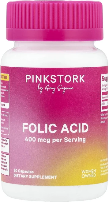 새해 첫좋은선물 Pink Stork 엽산 400mcg 캡슐 30정 제대로 할인합니다 - 쿠팡