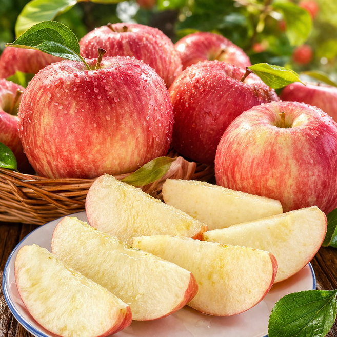 [긴급할인] 1+1 밀양 꿀넣은 싱싱아삭 햇 부사 사과 5KG (합 10키로 발송) 대과, 1박스, 10KG