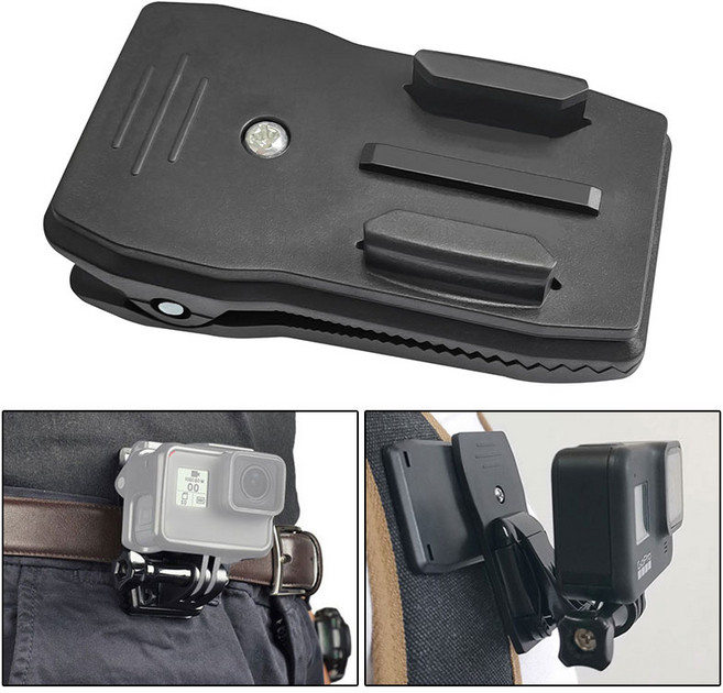 Gopro Hero 용 퀵 릴리스 회전 모자 배낭 벨트 클립 클램프 11 10 9 8 7 5 액션 카메라 마운트 홀더 어댑터 액세서리, 한개옵션0, 보여진 바와 같이, 1개