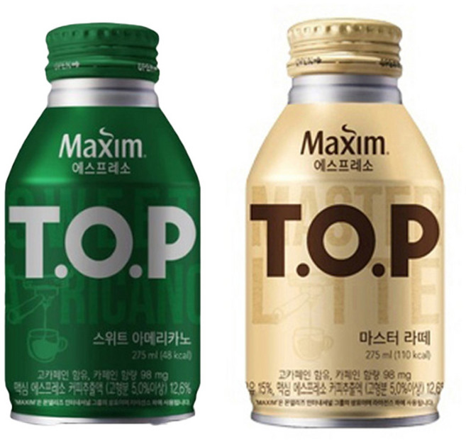 맥심 티오피 275ml 2종 스위트아메리카노6+마스터라떼6 총12캔, 12개