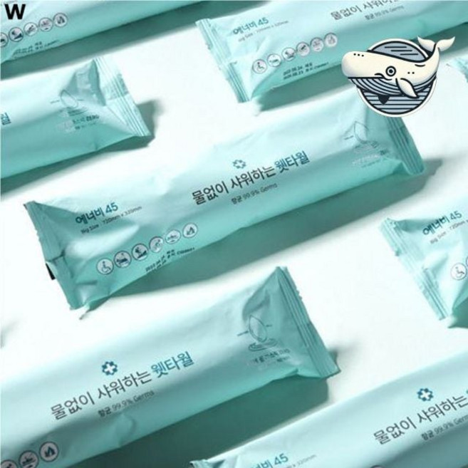 소형 민트 물티슈 20매 세정용 샤워타올 물타올 레저 간편 캠핑 샤워 글램핑 웻타올 에너비45 dew+5194Es