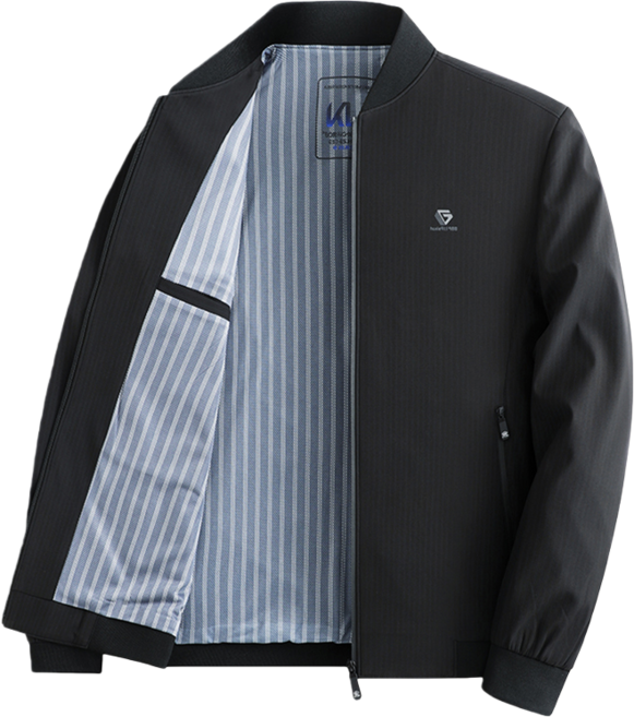 Makone 남성 봄 가을 스카잔 케주얼 스트라이프 잠바