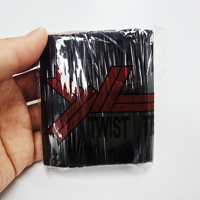 빵끈 컬러타이 베이커리 포장끈 봉지끈 전선끈 8cm 800개입 x 3, 블랙, 3개