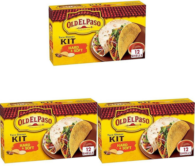 올드 엘파소 타코 디너 키트 하드 앤 소프트 11.4온스., 11.4 Ounce (Pack of 3)