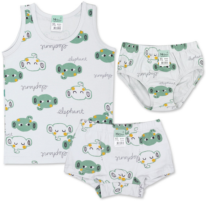 멜리스 엘리펀트 남아 면스판 유아동 주니어 속옷(런닝 사각 삼각 선택)