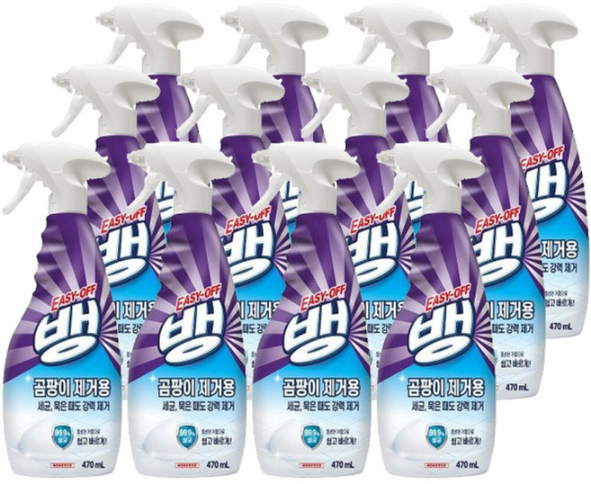 이지오프뱅 욕실세제 곰팡이제거제, 12개, 500ml