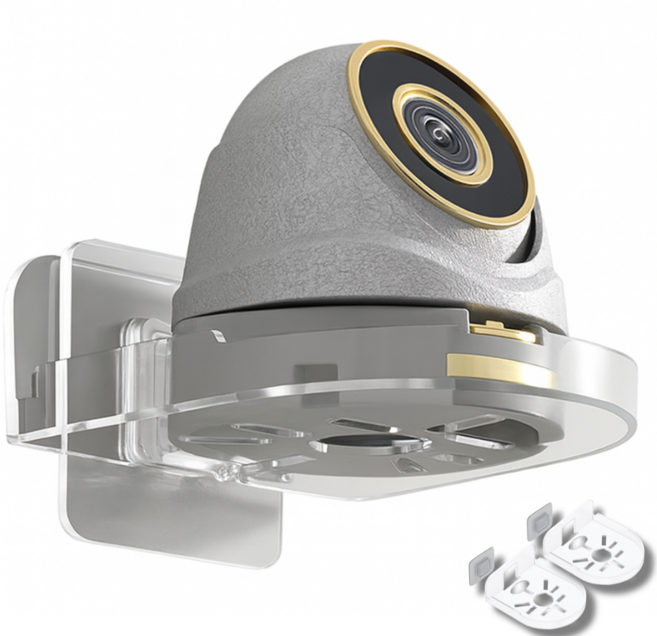 큠픽 홈캠 부착식 받침대 2개입, 투명