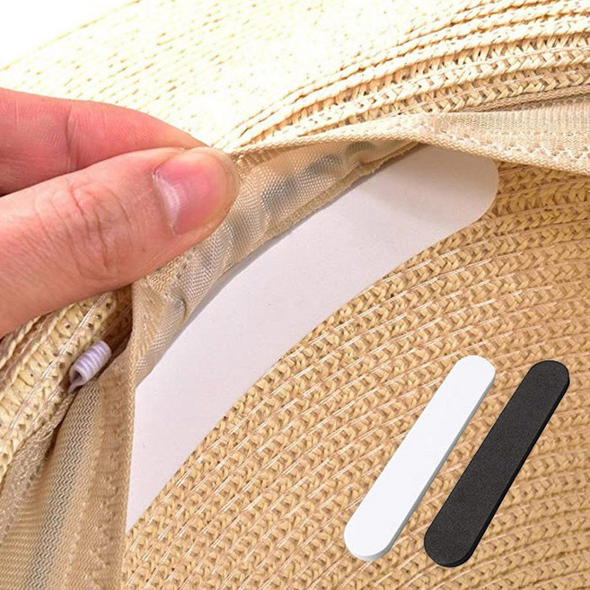 10p/20p 모자 사이즈 조절 패치 쿠션 패드 머리둘레 줄이기 테이프 스티커, 블랙 10p