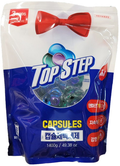 탑스텝 3in1 캡슐 세탁세제 14gx100개입, 100개입, 1개
