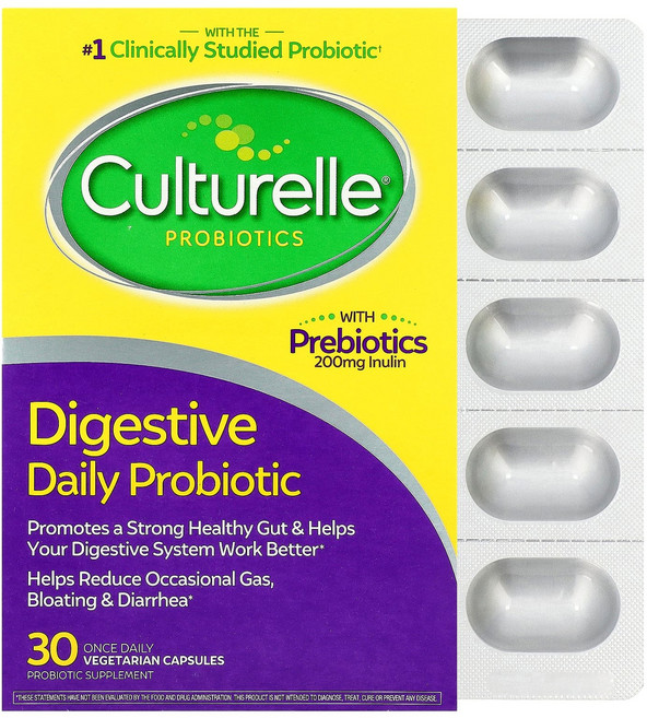 Culturelle 컬처렐 프로바이오틱스 데일리 프로바이오틱 30 식물성 캡슐 유산균, Culturelle 컬처렐 프로바이오틱스 데일리 프로바, 1개, 30정