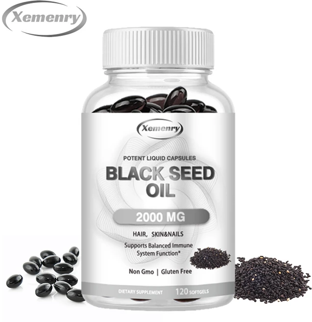 블랙 시드 오일 2000mg 냉압착 니겔라 사티바 블랙 커민 씨 오일 오메가 3 6 9 함유 강력한 항산화 효과로 관절 소화 면역력 강화 및 심장/심혈관 건강에 도움, 120정, 1개 - 쿠팡