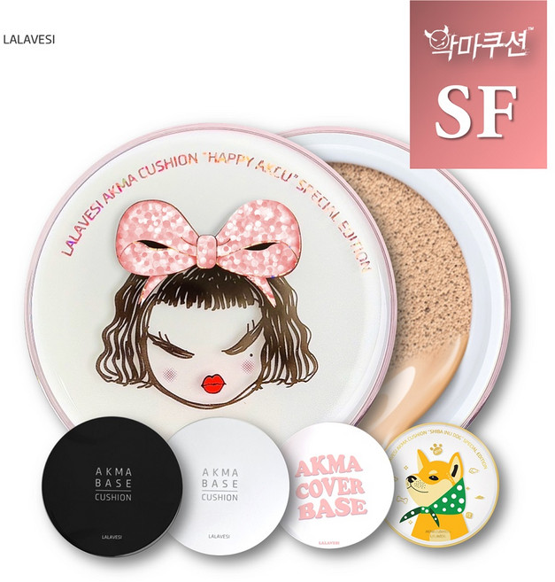 [라라베시 공식] 악마쿠션 겉뽀속촉 SF타입(멀티커버), 1개, 20g, 리필(1+1)/옐로우21호/SF촉촉커버, 1