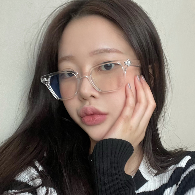 VANANA2 블루라이트 차단 렌즈 남녀공용 스퀘어 기능성 뿔테안경