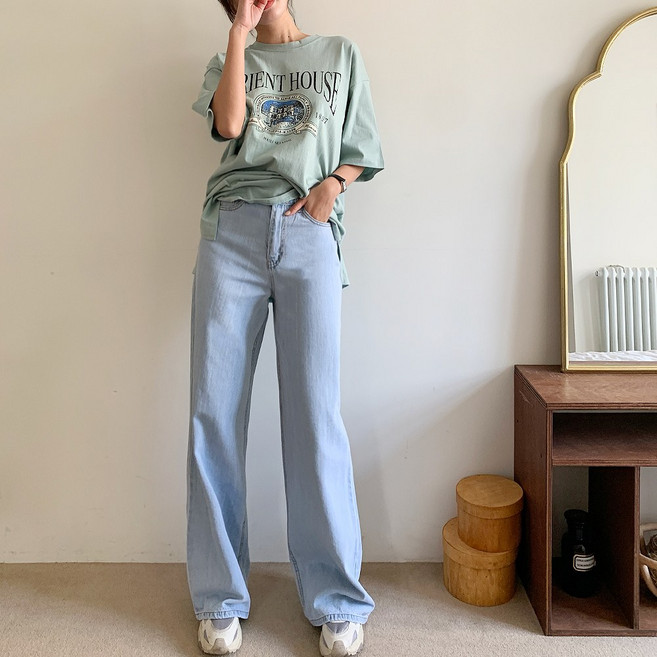 토레타 하이웨스트 썸머 와이드 데님 팬츠(2color)