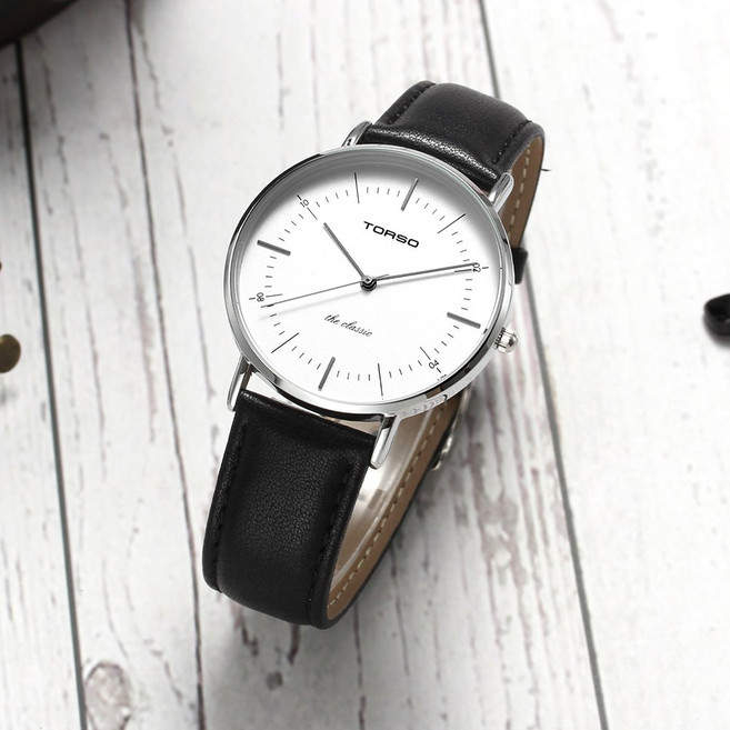 TORSO 토르소 T41L 더클래식 쿼츠 커플 워치 남여 가죽 손목 시계