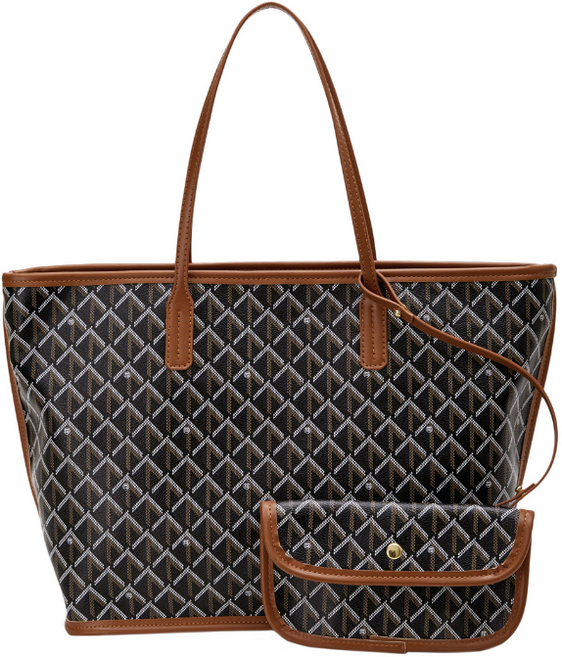 무니유유 트렌디 대용량 키링 파우치 고퀄리티 가죽 토트 숄더백