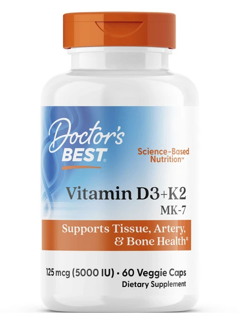 닥터스베스트 비타민 D3 + K2 MK-7 125mcg 베지 캡, 1개, 60정 - 쿠팡