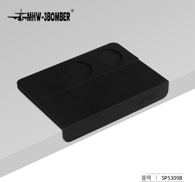 실리콘 액세서리 추출 디스트리뷰터 바리스타 커피 패드 탬핑 방지 제품 미끄럼 스테이션 그라인더 홈 바 매트 에스프레소 탬퍼 홈카페, 3.블랙-B타입