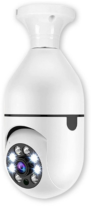 台灣有看頭 360度燈泡造型監視器【自動追蹤旋轉 1080P智慧全彩 E27燈泡座】APP遠端攝影機, 1個, 有看頭-雙頻燈泡監視器
