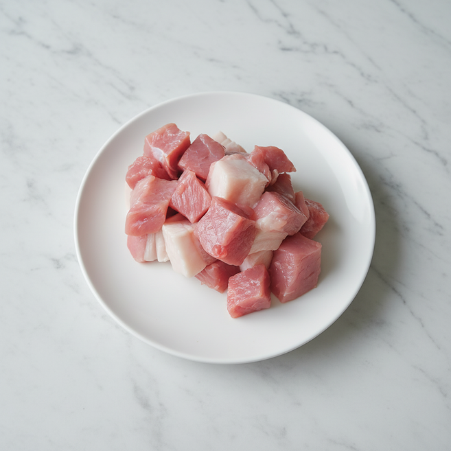 행복한돈 국내산 냉장 돼지고기 한돈 500g, 5-3 뒷다리살 찌개용 500g, 1개